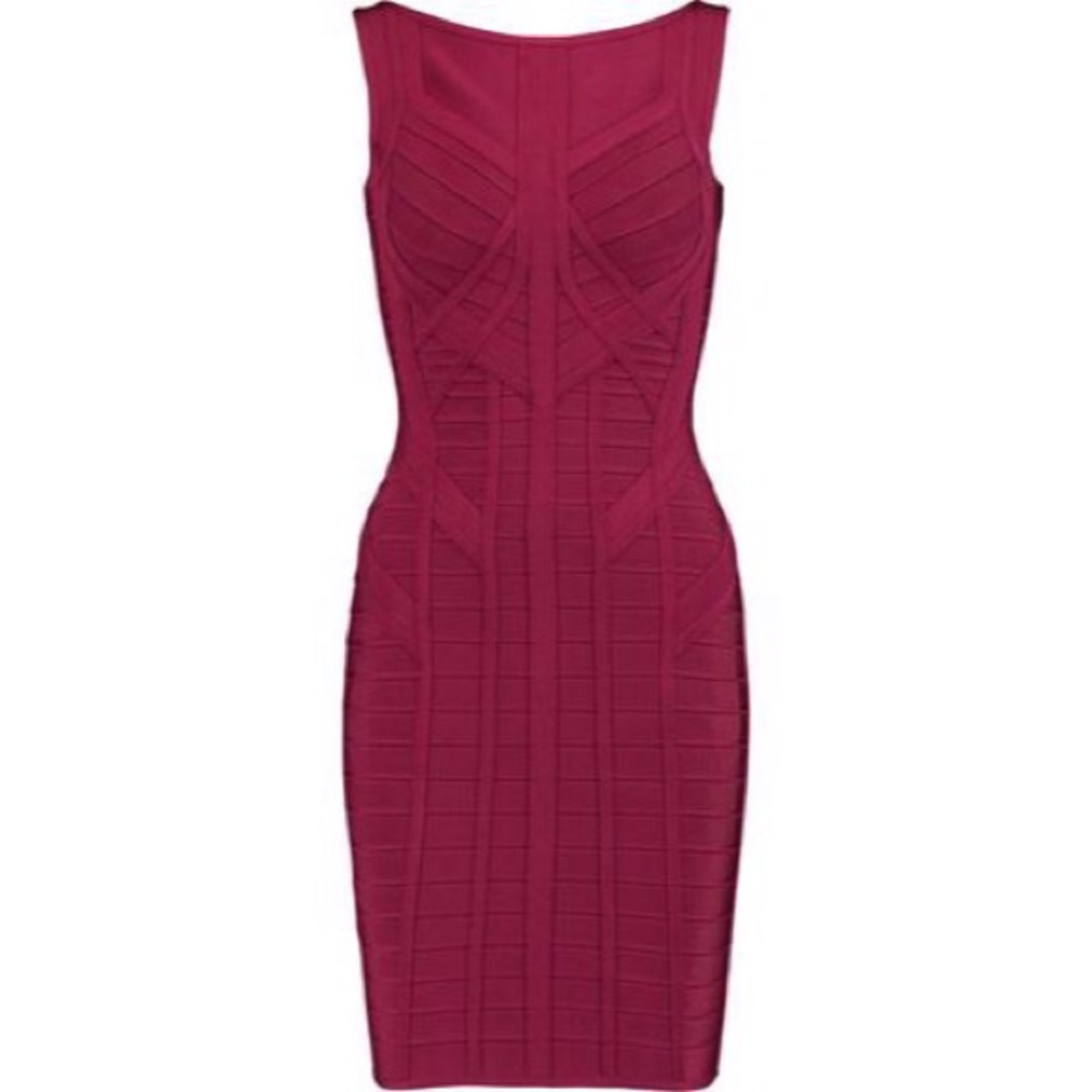 NWT Herve Leger Maroon Dress - Picture 3 of 3